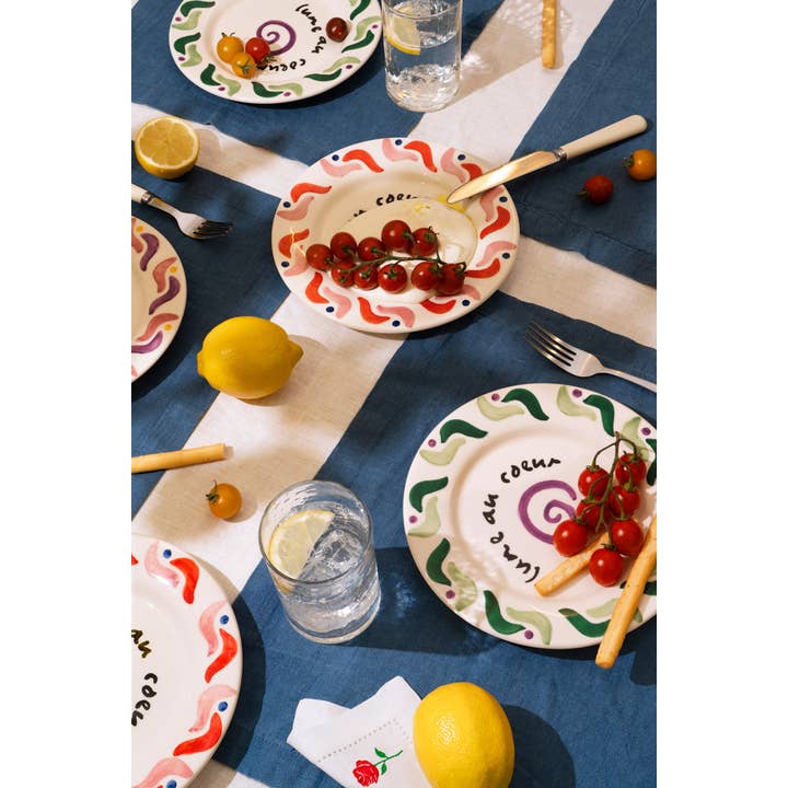 ACTOS - Wholesale Dinner Plate - Cala Secreta red ceramic dessert plate 2