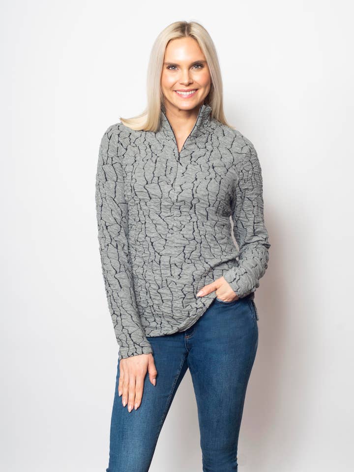 Fancy Jacquard - Concealed Zip With Hi/Lo Hemline for wholesale by SnoSkins