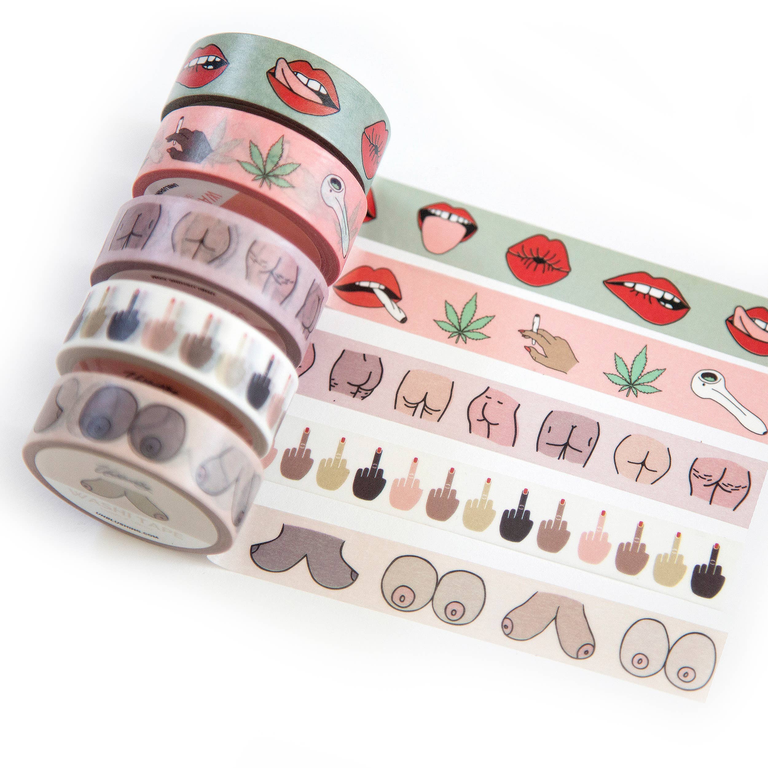 Unblushing - Wholesale Washi Tape - Funny Valentines Galentines Boob Decorative Washi Tape3