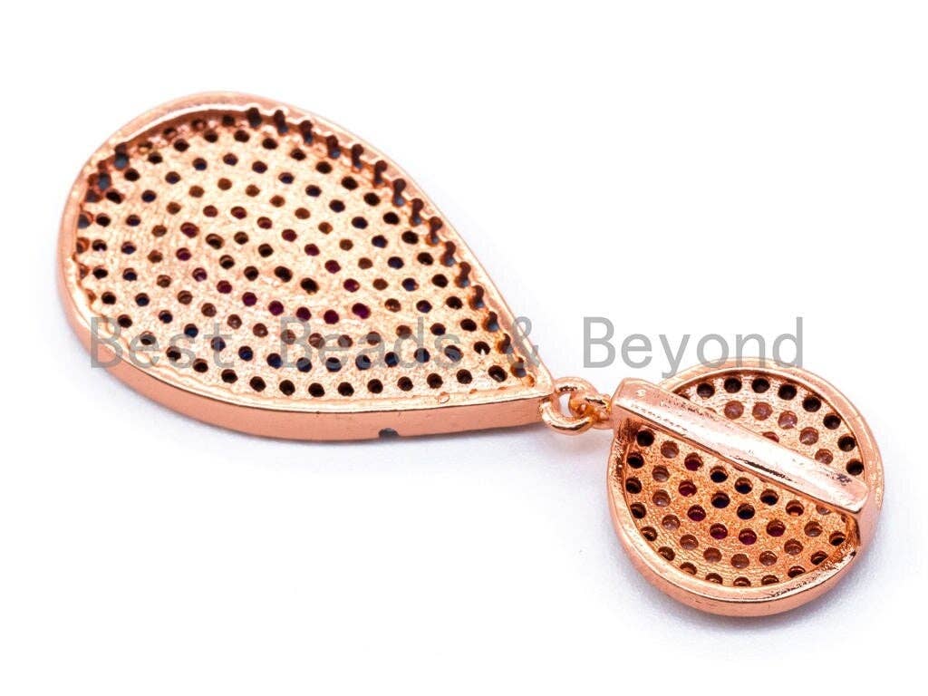 BestBeads&Beyond - Wholesale Individual Charm/Pendant - CZ Micro Pave Teardrop Pendant with Evil Eye, sku#L963