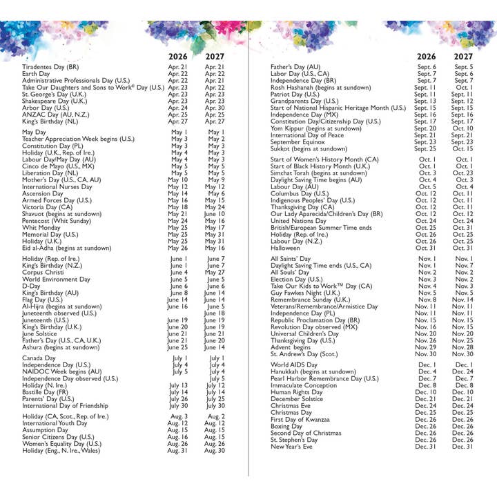 Peter Pauper Press - Wholesale Planner - 2026-27 Hydrangeas 2-Year Pocket Planner2