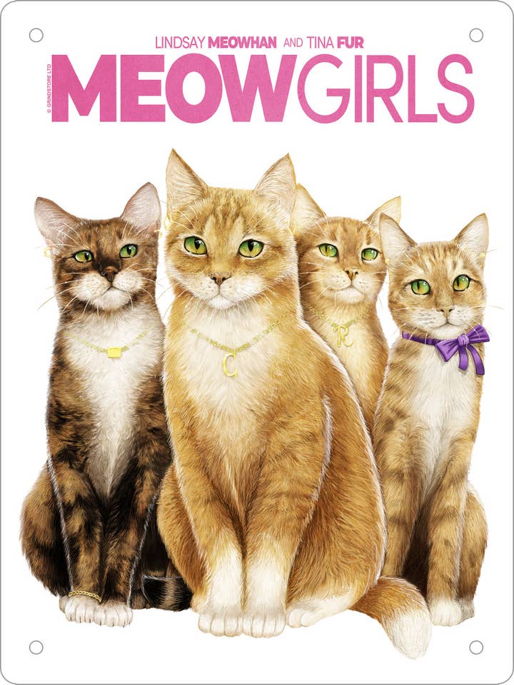 Horror Katzen Miauen Mädchen Mini Blechschild für den Großhandel von Grindstore