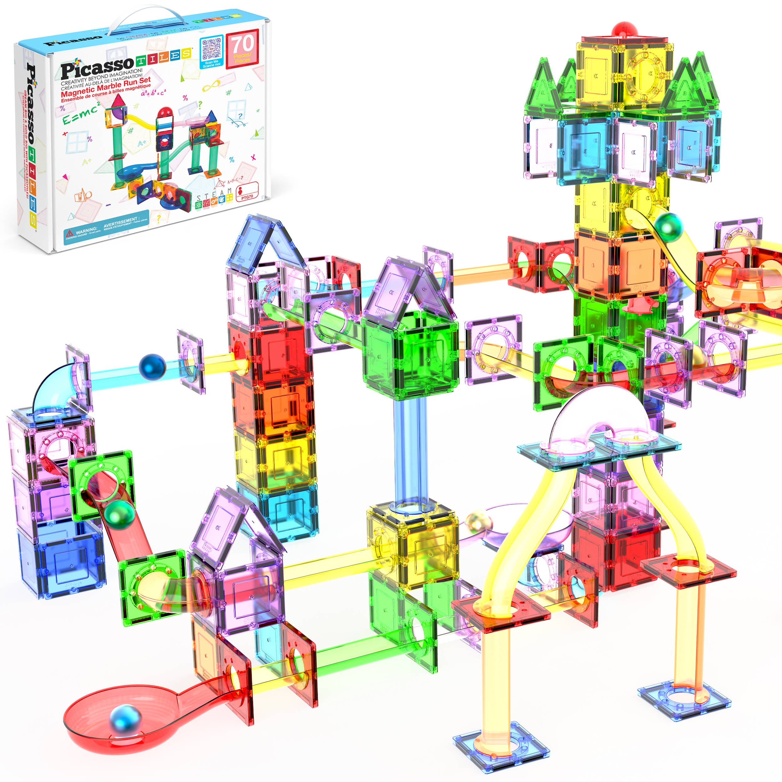 PicassoTiles - Wholesale Bouwset - Kinderen - PicassoTiles Magnetische Knikkerbaan Set19