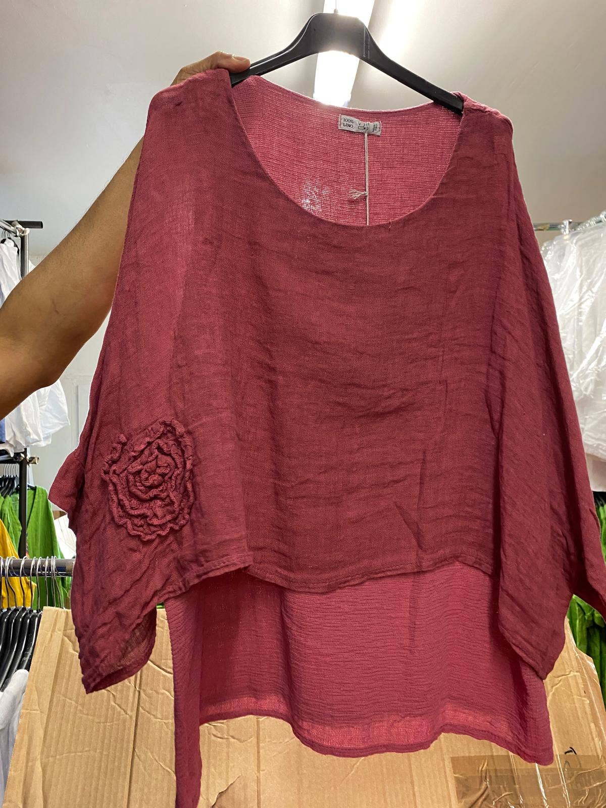 la maison des fibres naturelles - Wholesale Tunic - Women's - Linen tunic lined with cotton 87070 50% linen 50% cotton10