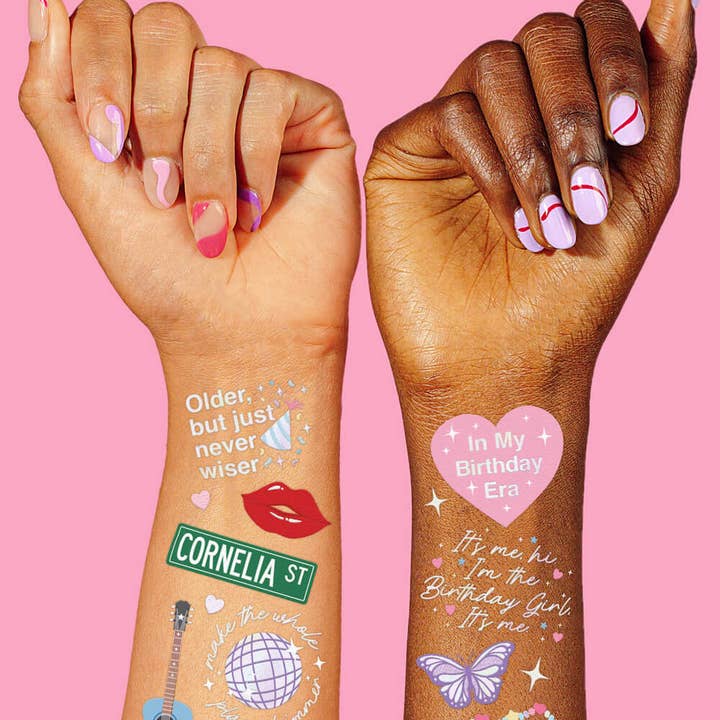 xo, Fetti - Wholesale Temporary Tattoo - Taylor Swift Birthday Era Tattoos - 50 temporary tattoos
