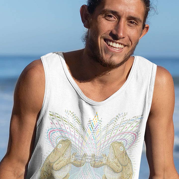 Bufo Alvarius Made To Order Men Tank Top - White for wholesale by symbolika