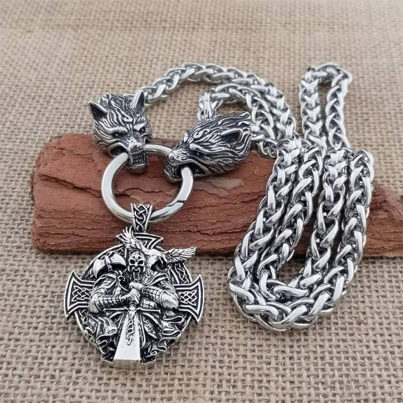 SALINA TRADING INC - Vente Colliers à pendentif - Collier Pendentif Tête de Loup Marteau de Thor Viking pour Homme6