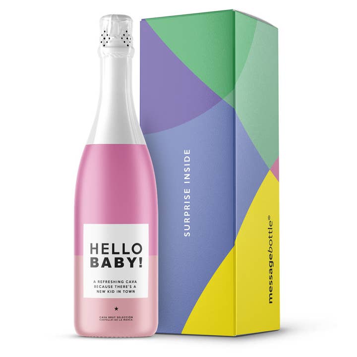 MessageBottle - Hello Baby! Pink Cava voor wholesale door MessageBottle