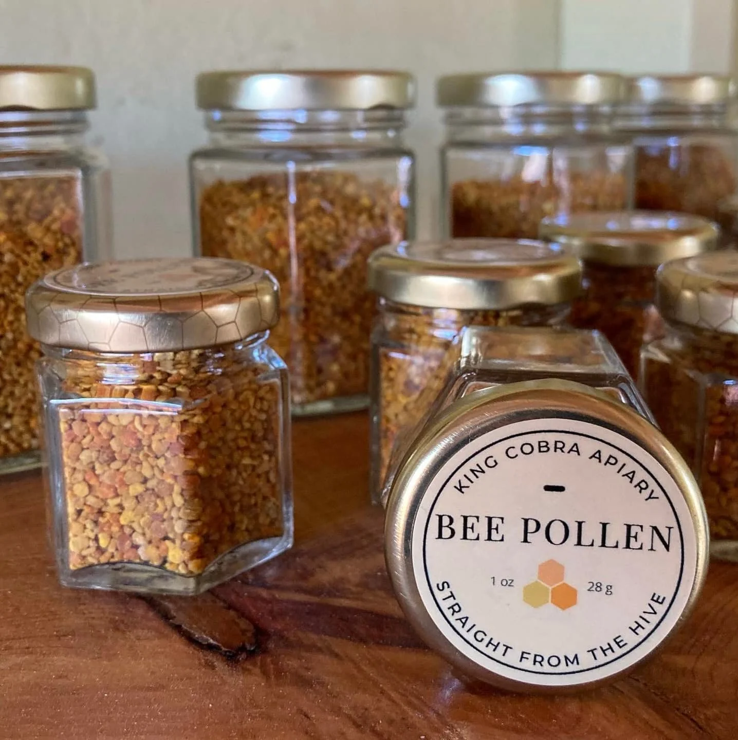 King Cobra Apiary Honey - Wholesale Honey - Bee Pollen - 1oz Glass Jar1