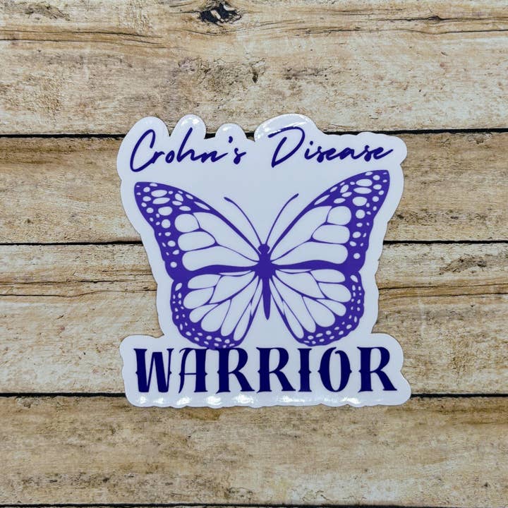 Made with Monday - Wholesale Sticker - Crohn's Disease Warrior Butterfly Sticker1