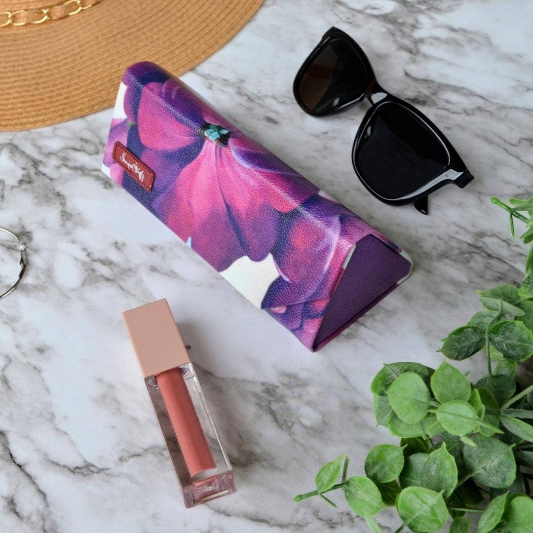 Monarque – Großhandel Brillenetuis & -halter – Damen – Georgia O'Keeffe Petunia Brillen-/Sonnenbrillenetui2