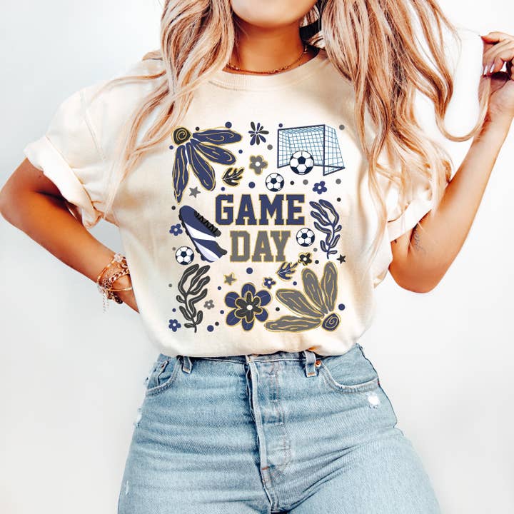 NVC Ecommerce LLC - Wholesale Graphic Sweatshirt - Women's - Glitter Soccer T-Shirt, Game Day, Soccer Coquette Sweater4