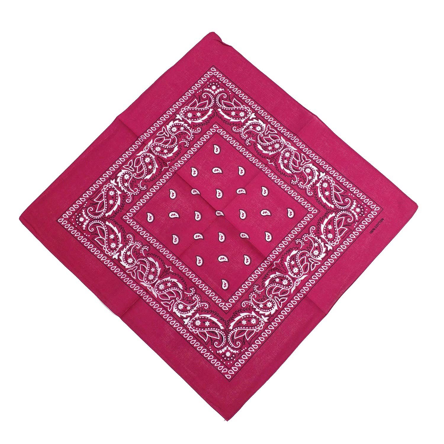 Diacly - Wholesale Bandana - Women's - 12PC Solid Color Paisley Square Bandana Classic Cotton Scarf5