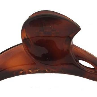 French Tortoise Shell Fan Top Hair Claw 357 for wholesale by CARAVAN J NAHON IMPORT