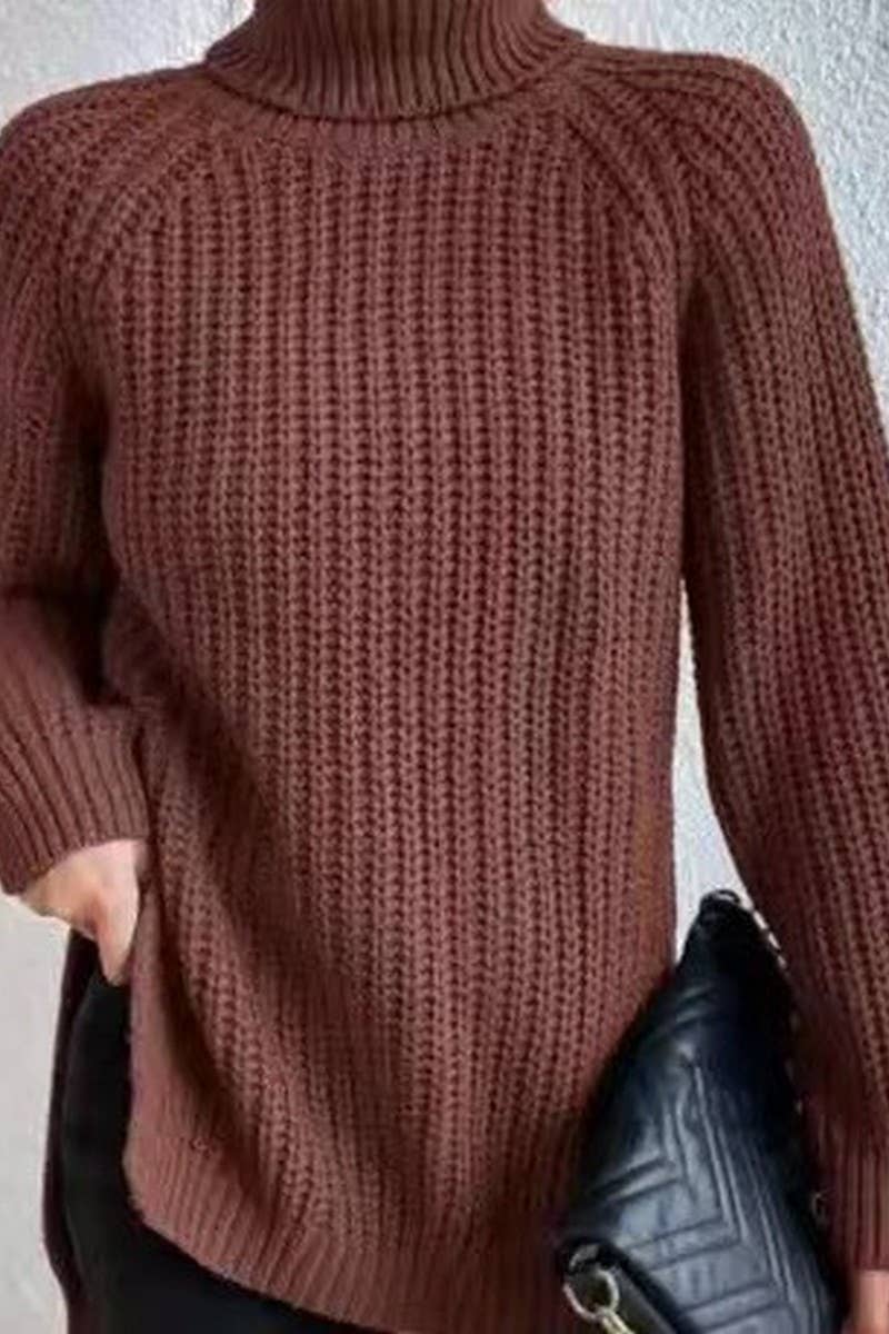 NINEXIS - Wholesale Knit Sweater - Women's - CWOSWL07649_HIGH-NECK MID-LENGTH RAGLAN SLEEVE SWEATER14