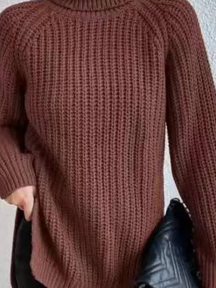 NINEXIS - Wholesale Knit Sweater - Women's - CWOSWL07649_HIGH-NECK MID-LENGTH RAGLAN SLEEVE SWEATER14