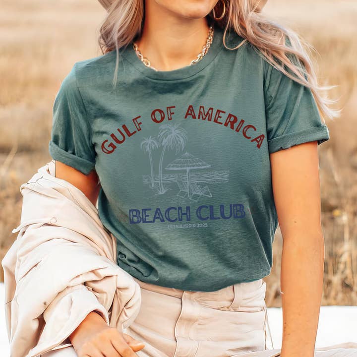 Clover + Cotton Co - Wholesale Screen Printed T-Shirt - Men's - Over Print | Gulf Of America Beach Club Tees7