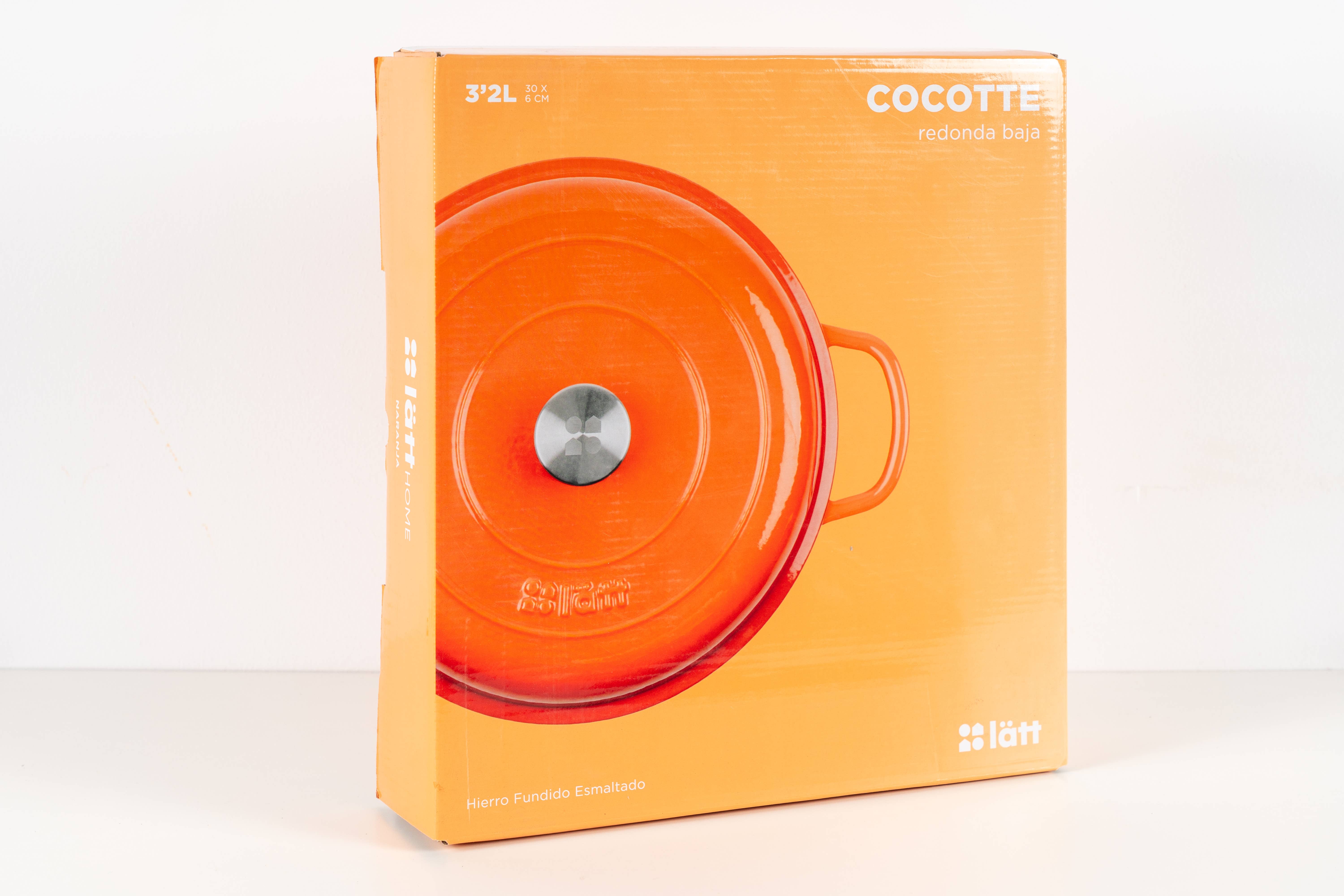 Lätt Home - Wholesale Cooking Pot - LOW ROUND COCOTTE LATT 30x6 CM - 3.2 L - ORANGE4