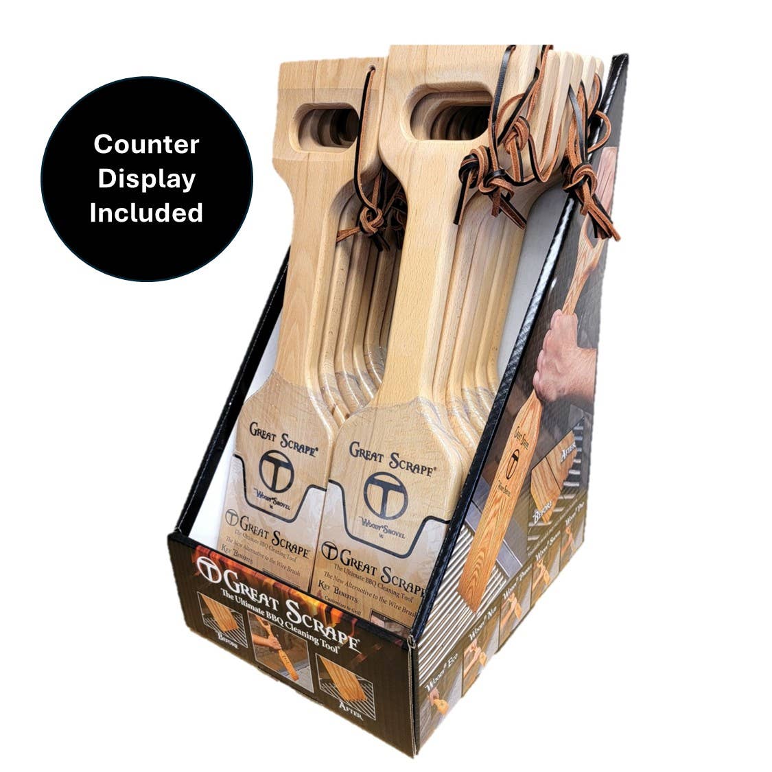 Great Scrape - Wholesale Outdoor Grill Tools - Woody Shovel - BBQ Cleaning Tool & Guys Gift6