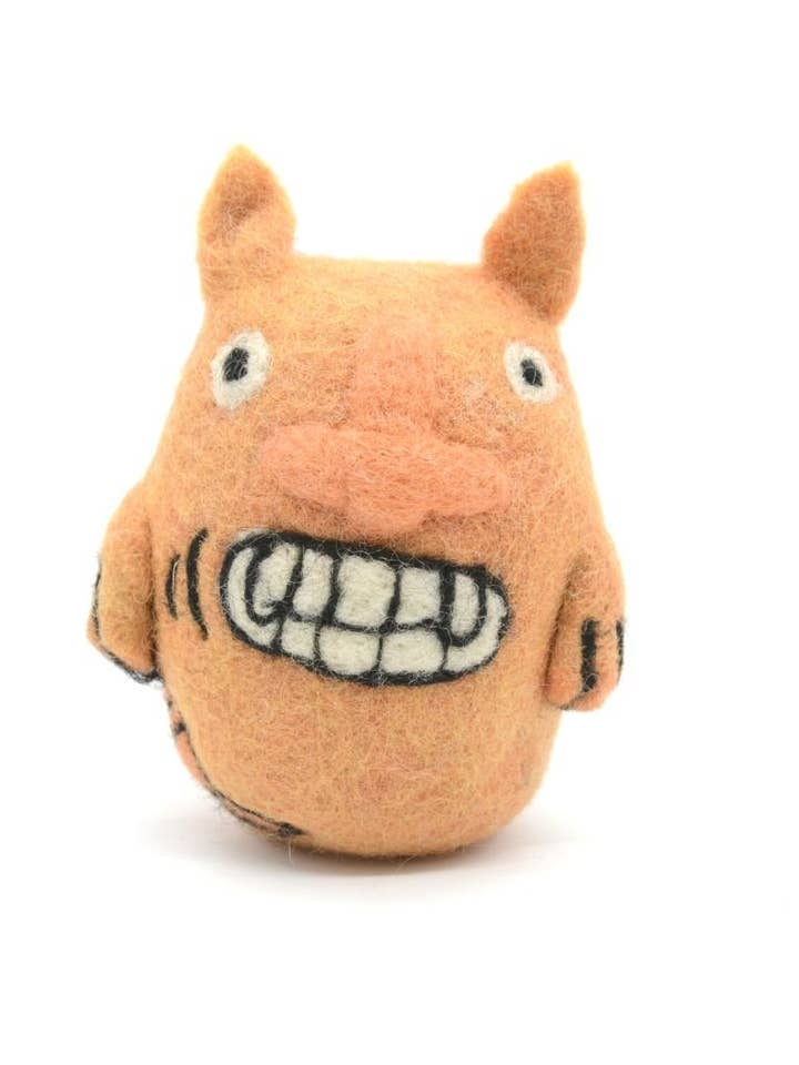 Funky stora tänder filt leksak | Set om 10 för wholesale av Woollyfelt