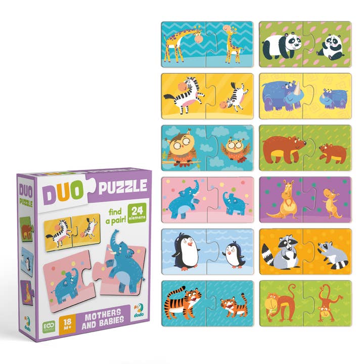 Baby Toddlers Classic Puzzle - Mothers & Babies 24 Pieces for wholesale by DoDo Brand