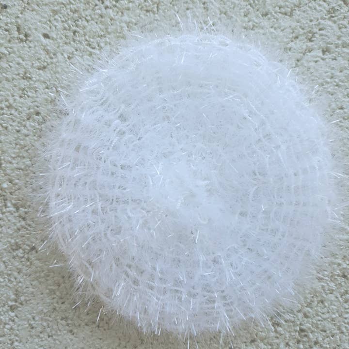 Clover Garden Crafts - Wholesale Dishcloth - Sparkly Round Kitchen Dish Scrubbers Cleaners 4.5" Circles4