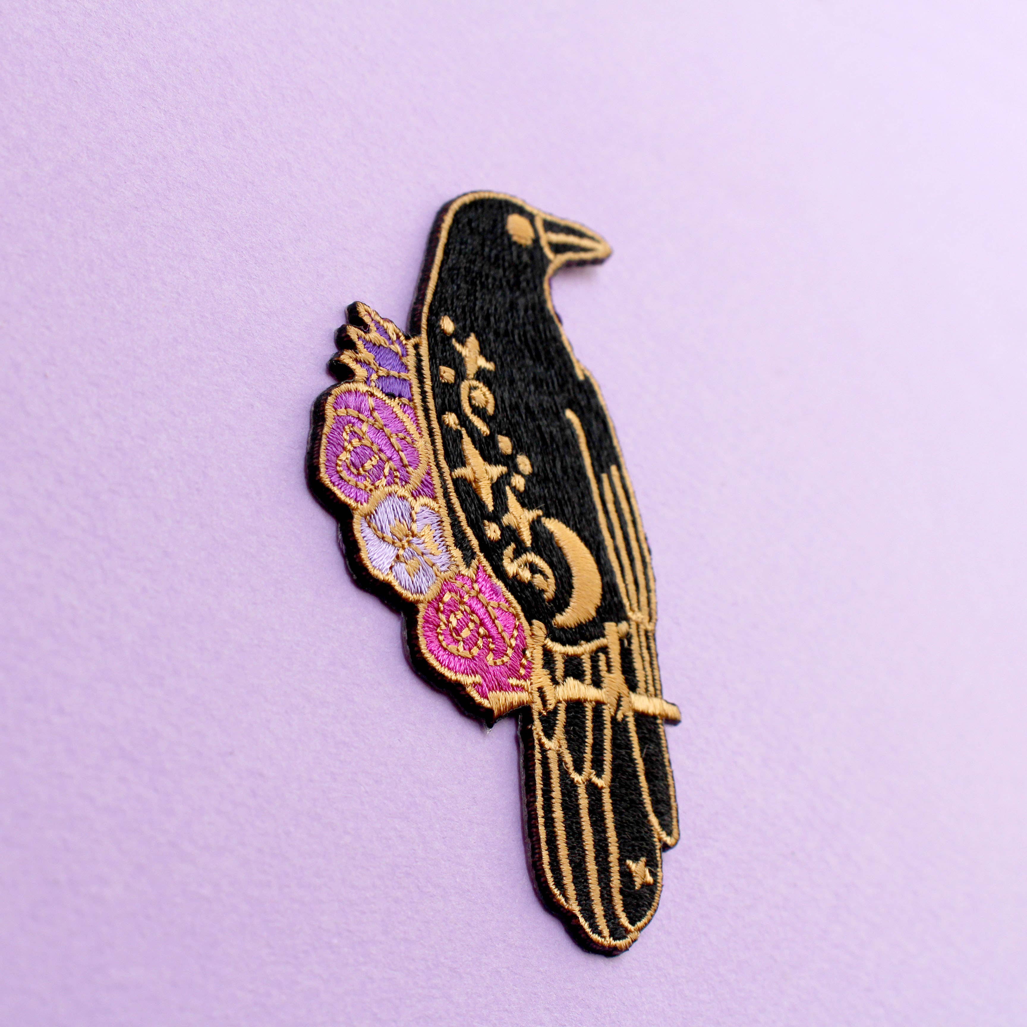 Glitter Punk – wholesale Patch – Crow Iron-on Patch1