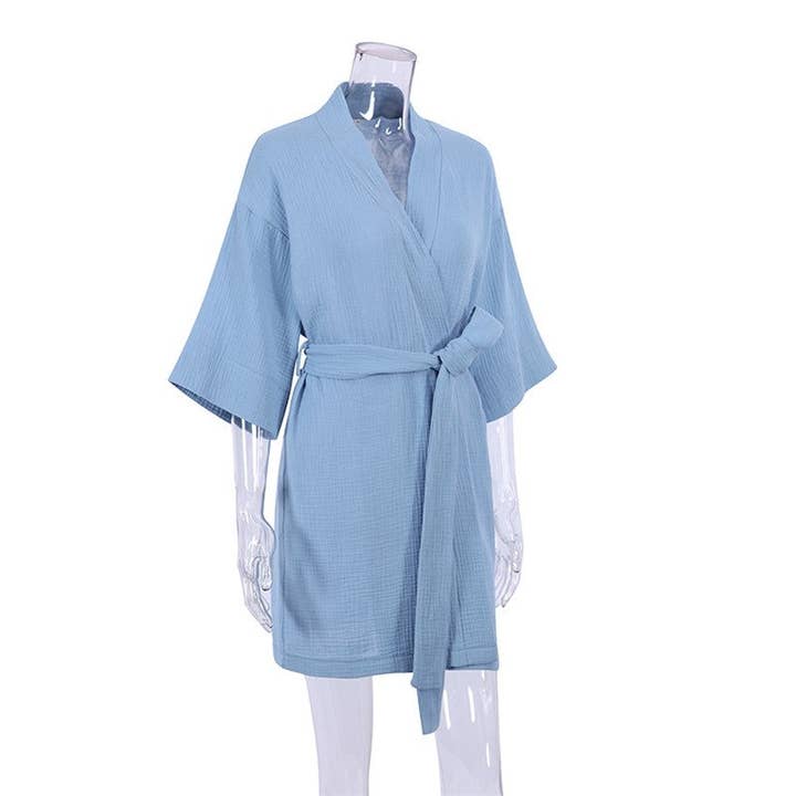 Plush Looks - Venta al por mayor Bata - Mujer - Bata corta de gasa de doble capa