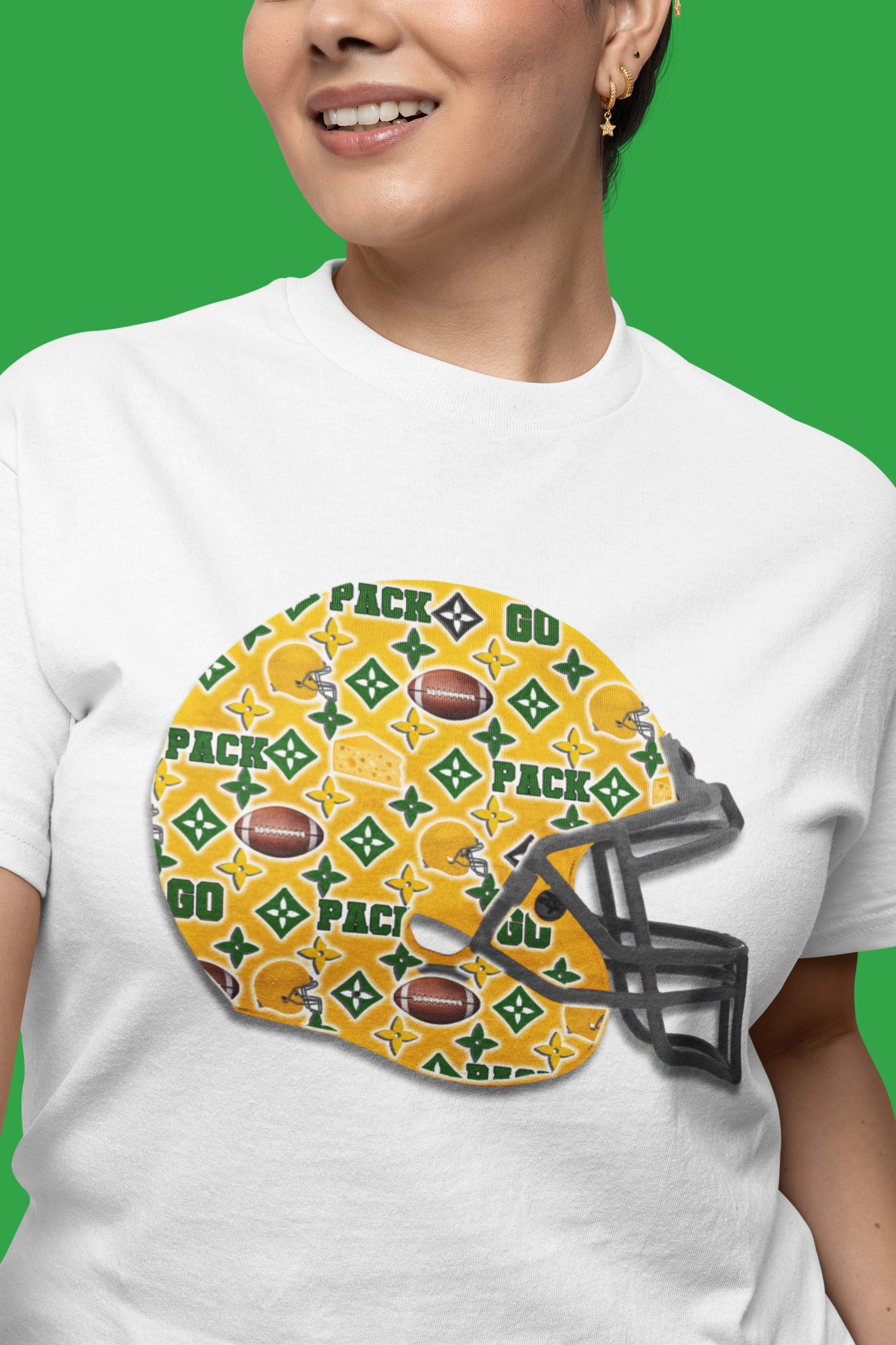 By Jodi LLC - Venta al por mayor Sudadera estampada - Mujer -  Camiseta con estampado Helmet Pro Football, camiseta, camiseta sin mangas, sudadera  1