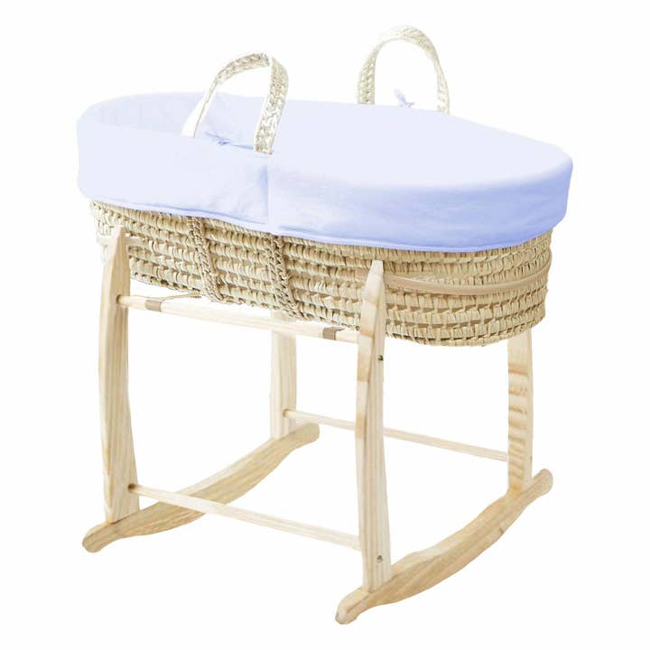 Cesta crema de algodón orgánico y hoja de palma con soporte de madera para venta al por mayor de Premiers Moments - Paris