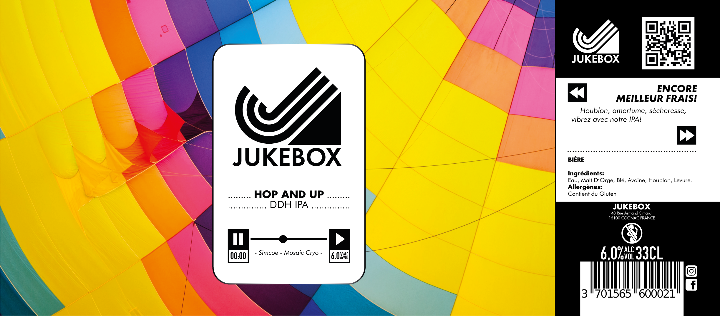 Brasserie Jukebox - Wholesale Beer - Hop and Up - DDH IPA - 33cl2