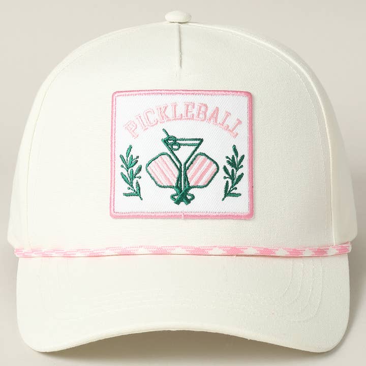 Fashion City - Wholesale Trucker Hat - Unisex - Pickleball Drink Embroidery Patch Trucker Hat