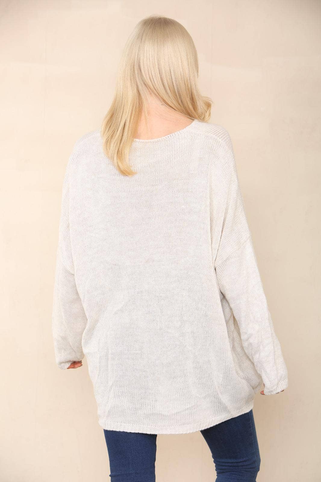 Miss Bold - Wholesale Tunic Sweater - Women's - Italian Oversized Floral Print Knitted Jumper Top2