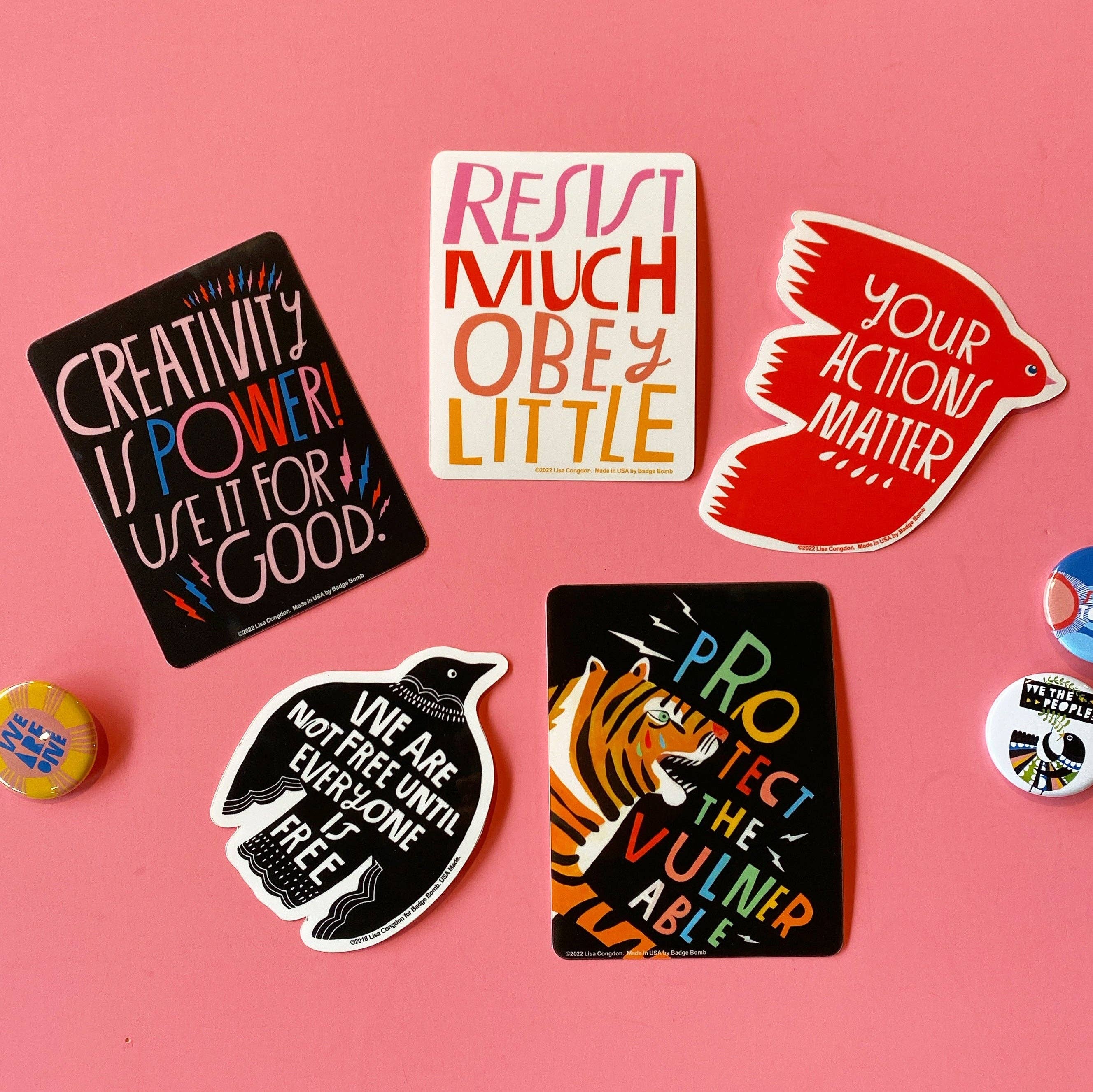 Badge Bomb - Wholesale Sticker - Resist Much Sticker1