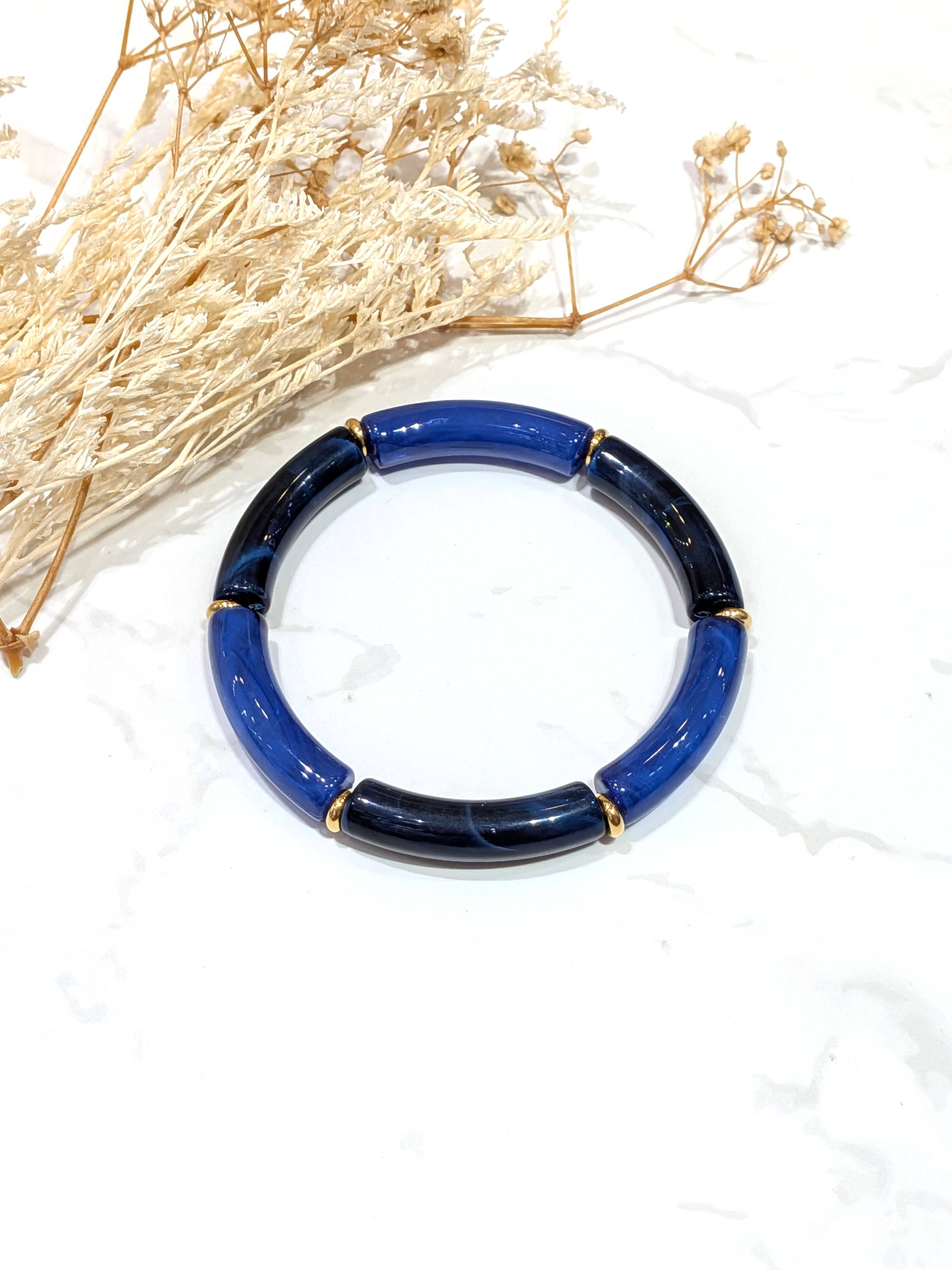 LOLO & YAYA - Wholesale Link & Chain Bracelet - 7mm Elastic Bracelet Kecy Resin0