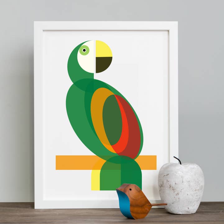 Imprimé Parrot pour enfants pour la vente par Cloud Cuckoo Design