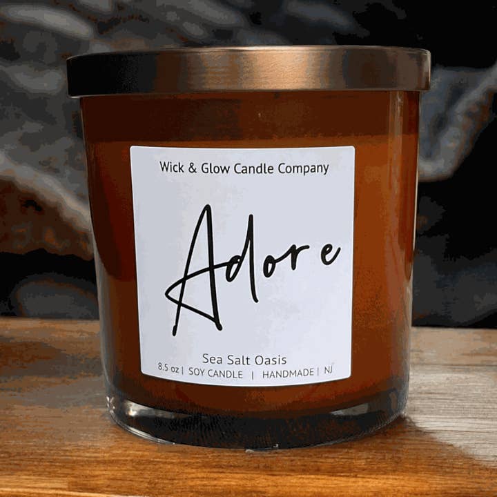 Bougie parfumée de luxe "Adore" pour la vente par Wick and Glow Candle Co