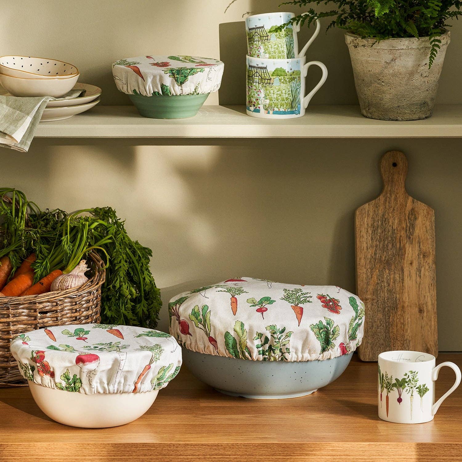 Sophie Allport – wholesale Food storage wrap/bag – Garden Vegetables Food Covers (Set of 3)0