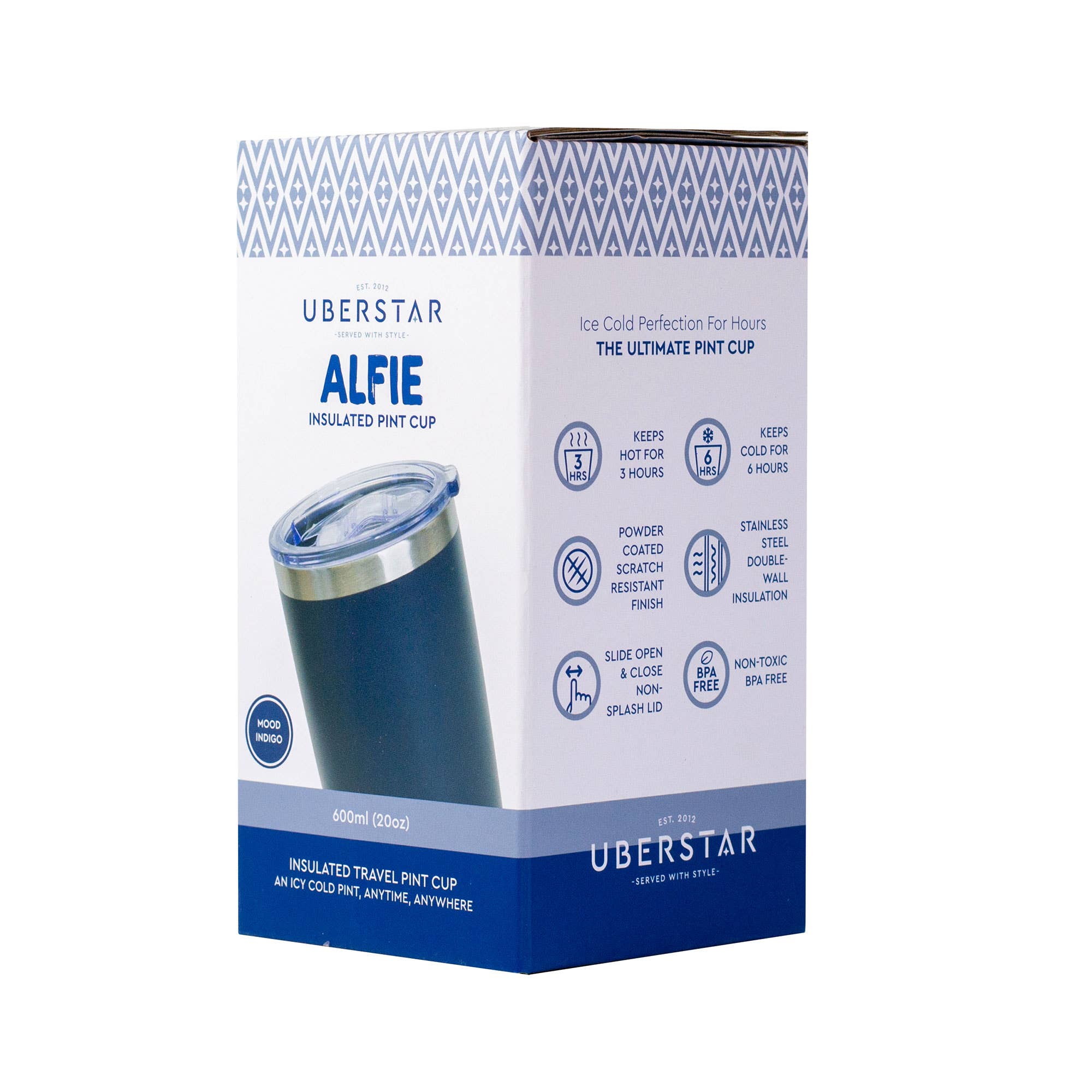 UBERSTAR – wholesale Insulated mug/tumbler – CLEARANCE - Insulated Travel Beer Pint Cup 600ml (20oz)4