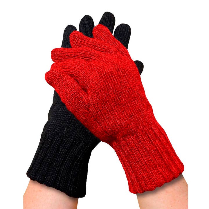 Alpaca Gloves - Reversible Alpaca Blend Winter Gloves (MOI301) for wholesale by My Comfy Apparel