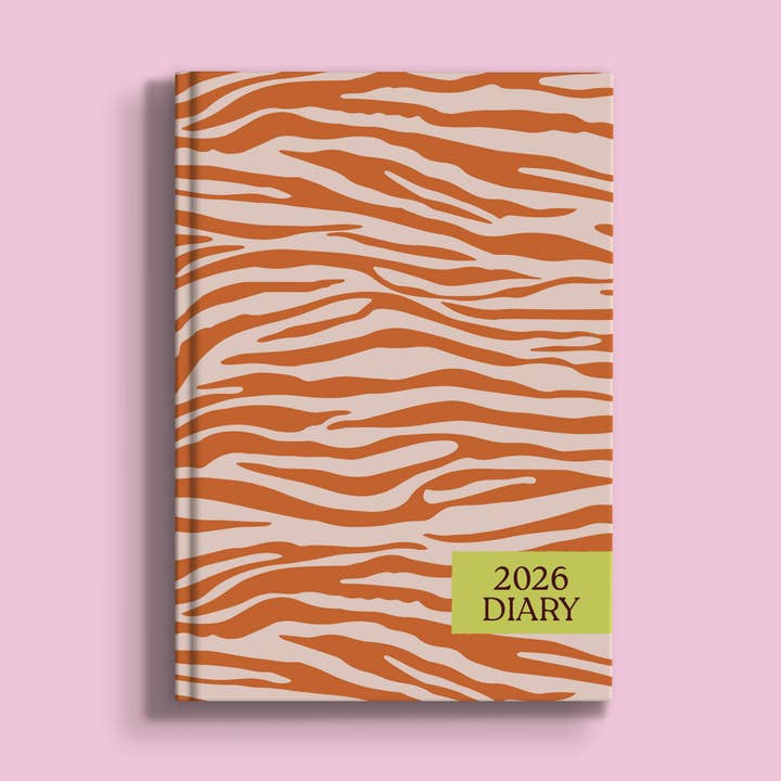 Agenda hebdomadaire 2026 | Agenda Journalier A5 | Zèbre Électrique pour la vente par Good Tuesday (Once Upon a Tuesday)