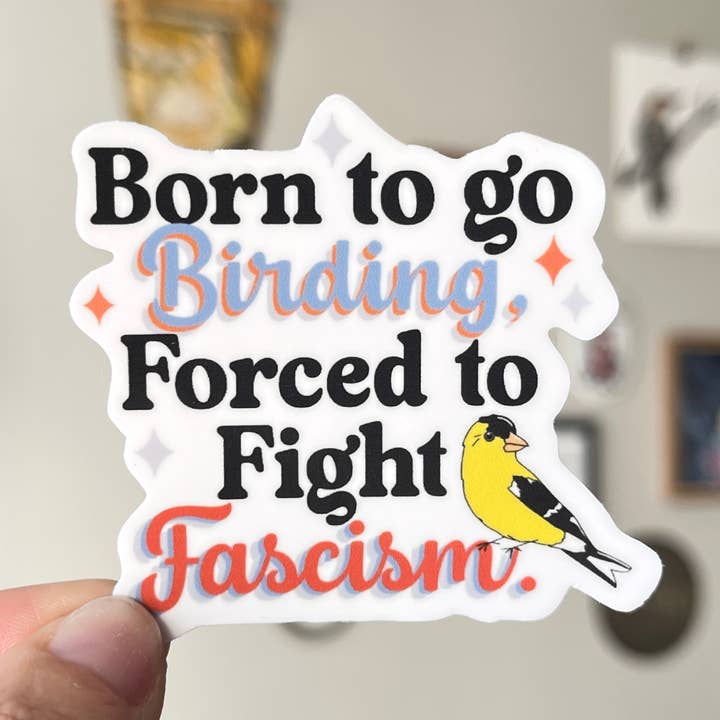 Born to Go Birding sticker for wholesale by Thanks, Capitalism!