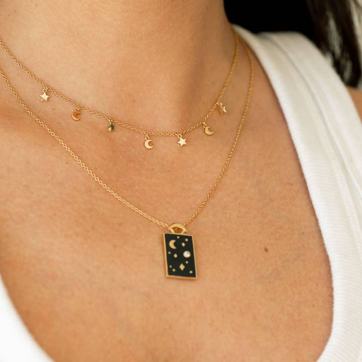 The Land of Salt - Vente Colliers à pendentif - Collier Big Sky Medallion en or4