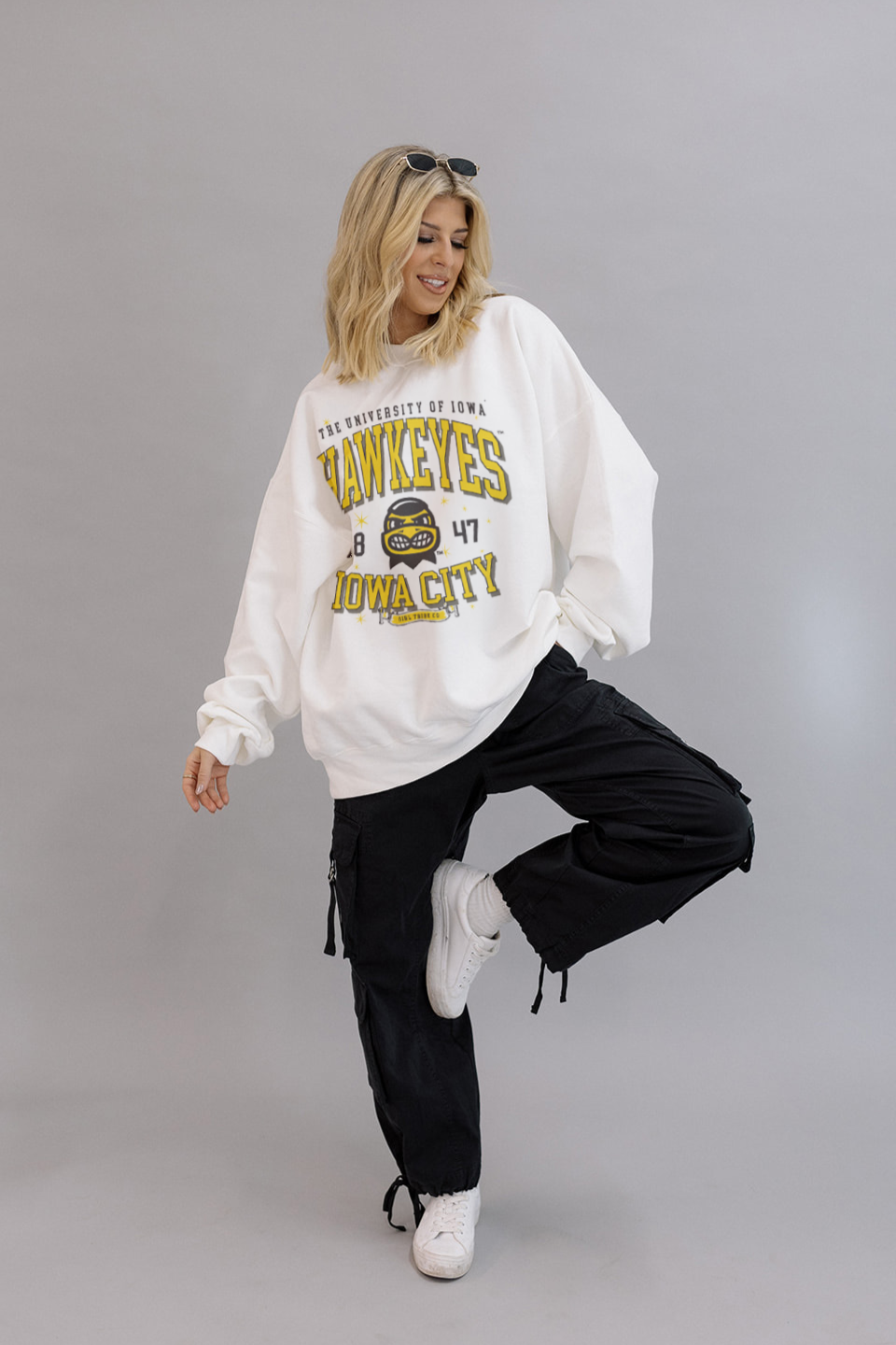 Girl Tribe Co - Wholesale Graphic Sweatshirt - Women's - University Of Iowa: Hawkeyes Sparkle Sweatshirt1
