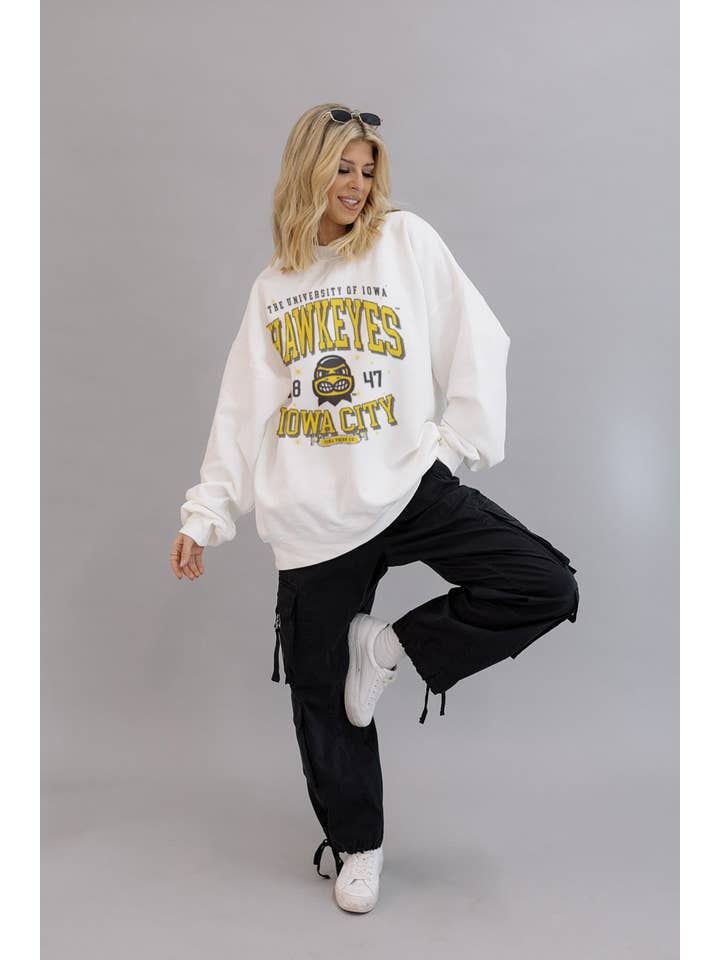Girl Tribe Co - Wholesale Graphic Sweatshirt - Women's - University Of Iowa: Hawkeyes Sparkle Sweatshirt1