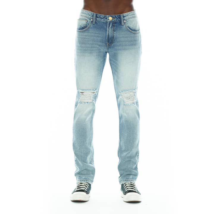MERO SLIM FIT JEANS I BLEKMEDEL för wholesale av Cult of Individuality