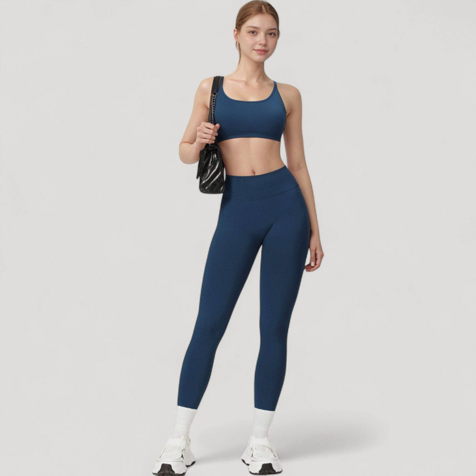 Active by Anna-Kaci – wholesale Athletic/lounge leggings – Women's – Seamless High Waist Compression Leggings with Sculpting Back15