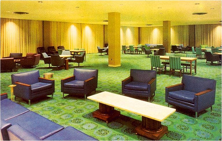 Found Image Press - Wholesale Stationery/Notecard Set - Greeting Card BF-122 Conferemce Room with Purple Chairs0