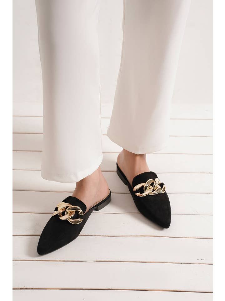 BEAST FASHION - Wholesale Mules - Women's - GEM-36 Chain Detail Mules24