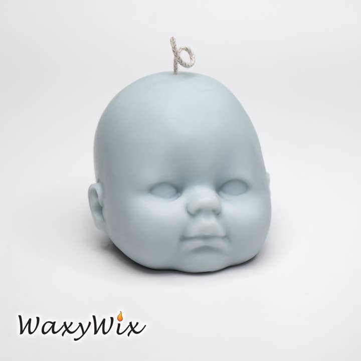 The Wicklow Witch Ltd - Wholesale Grappige kaars - Leuke & Griezelige Baby Hoofdkaars